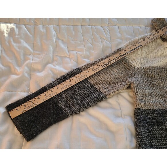 Betty Betty Firenze Italian Wool Blend Color Block Long Cardigan Sweater Sz S - Picture 12 of 13